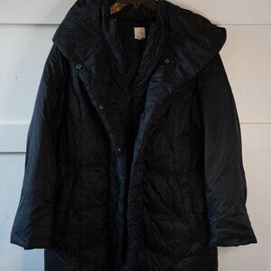 J. Jill Down, Emerson Long Hooded Down Puffer Coat, Black